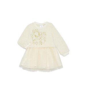 Disney Aristocats Marie Toddler Girls Eyelash Knit Tutu Dress Long Sleeve